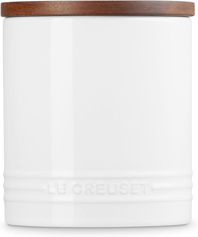 Le Creuset Stoneware Salt Cellar and Storage Canister, 38.4 oz, White