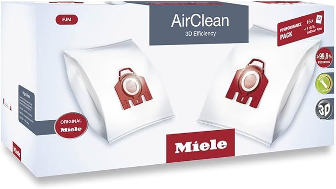 Miele FJM Vacuum Cleaner Bags, Allergy XXL-Pack for Select Canister Vacuums