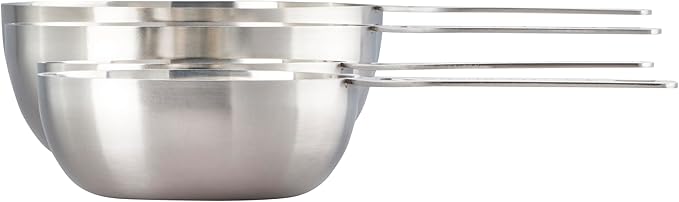 Le Creuset Stainless Steel Batch-Baking Measuring Cups, Set of 4