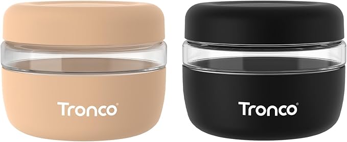Tronco 16 oz Glass Food Storage & Lunch Bowl Containers with Airtight Lids