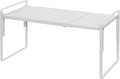 Nxconsu Cabinet Shelf Riser, Adjustable Cabinet Organizer, 8.6" Deep White