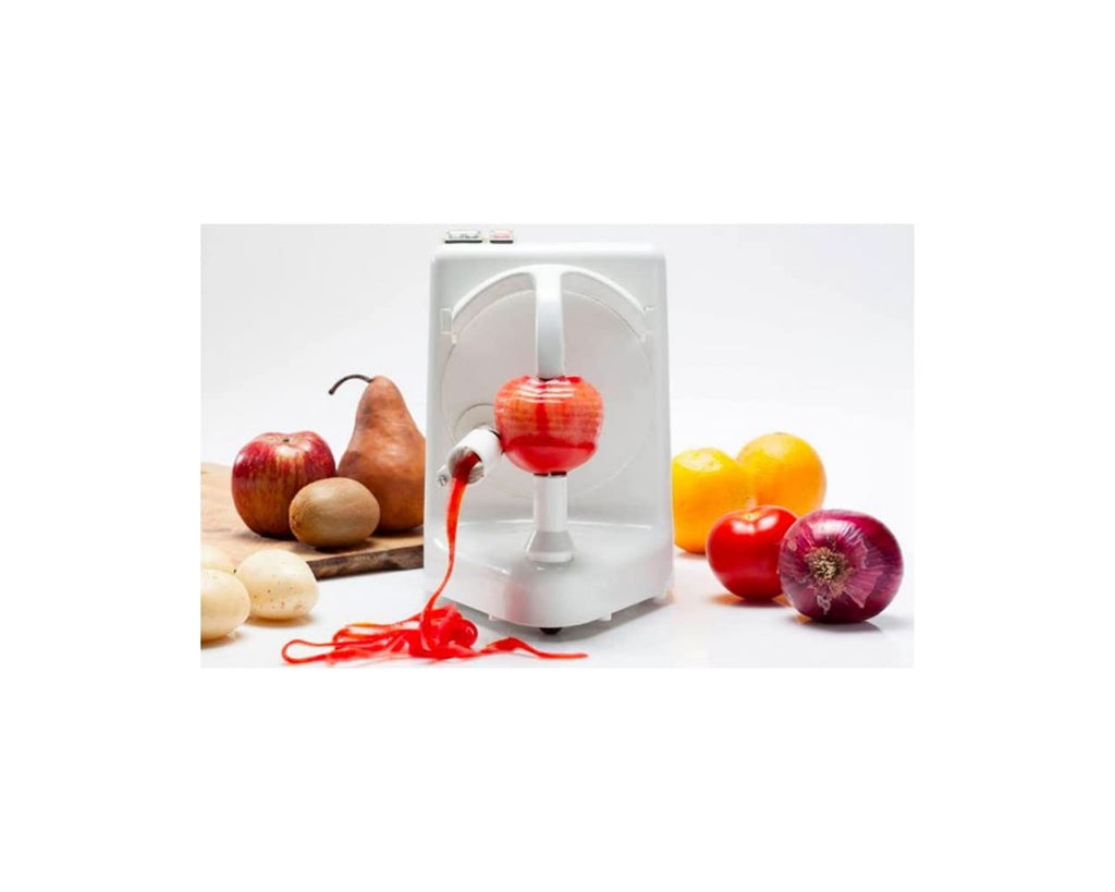 Pelamatic - Automatic Orange Peeler Pro | Peels 3 Fruits/Vegetables Per Minute | Electric Apple/Orange/Potato Peeler | Rust-Resistant, Easy Cleanup, White, One Size, Plastic