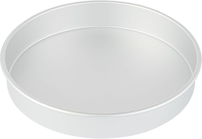 Restaurantware Cake Pan 12 Pack of 12 Inch Aluminum Non-Stick Round Baking Pan Even Heat Distribution Silver Durable Bakeware for Professional Pastry Chefs and Home Bakers