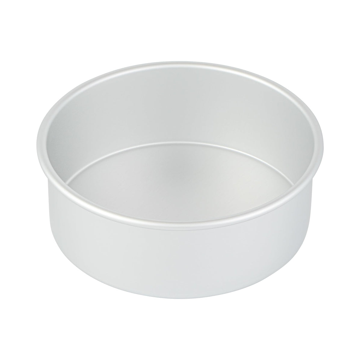 Restaurantware-Met Lux 8 x 3 Inch Straight-Sided Baking Tins, 12 Round Cake Pans - Oven-Ready, Freezable, Anodized Aluminum Round Baking Pans, Greaseproof, For Layer Birthday Cakes