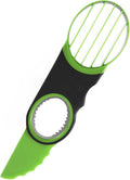 Stainless Steel Avocado Slicer, Corer, and Paring Knife Combo: 3-in-1 Tool - Dishwasher Safe & Heavy Duty
