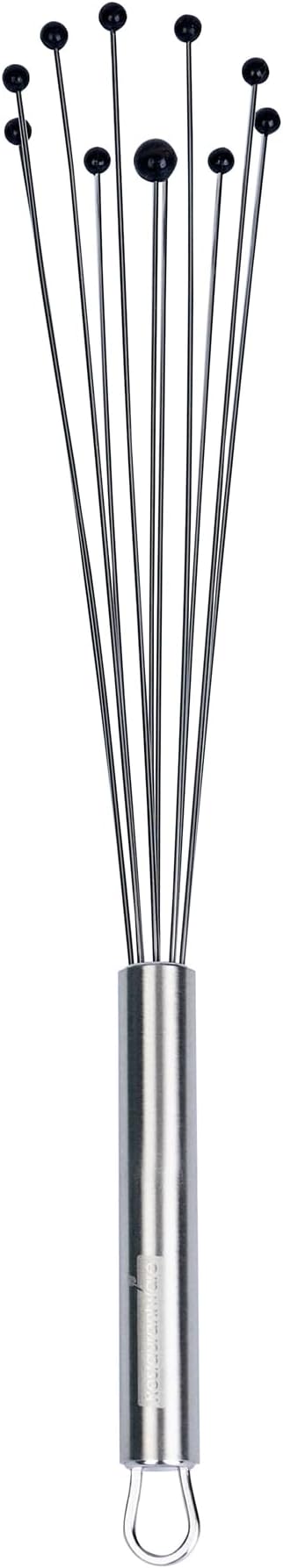 Restaurantware 12.5 in Stainless Steel Ball Whisk with Silicone Tips - 6 Pack - German Standard Sauce & Gravy Whisk, Non-Scratch, Dishwasher Safe - Non-Stick Safe Silicone Ball Whisk for Baking