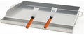 DEWOSEN Universal Stainless Steel Griddle Flat Top Plate Grill-Top Griddle Pan with Even Heating Cross Bracing for BBQ Charcoal/Gas Grills, Camping, Tailgating, and Parties (17"*13")