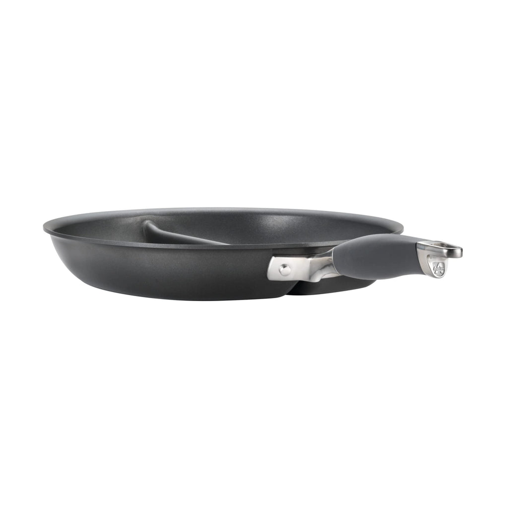 Anolon Advanced Hard Anodized Nonstick Divided Grill / Griddle Pan / Skillet - 12.5 Inch, Gray