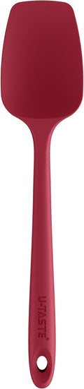 U-Taste Silicone Spoon Spatula, 480°F High Temp Scoop Spoonula, 11.38", Red