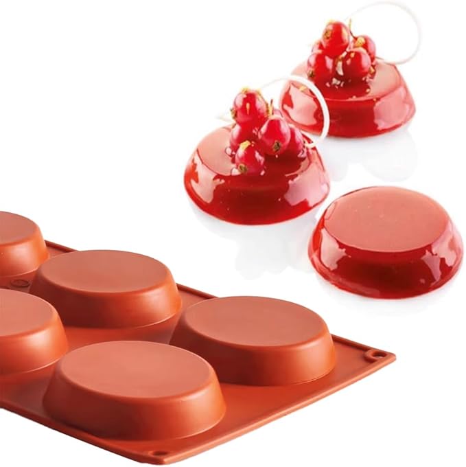 ionEgg Silicone Disc Molds With Tapered Side, 3.1 Inches Silicone Baking Mold, Nonstick & Quick Release, Mousse Cake Pan for French Dessert, Pie, Candy and Soap, Pack of 4