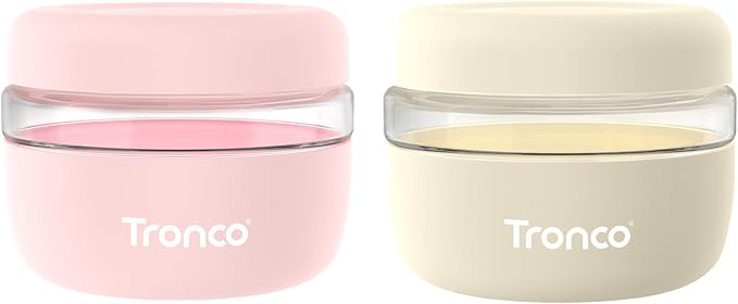Tronco 16 oz Glass Food Storage & Lunch Bowl Containers with Airtight Lids
