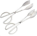 2-PACK Salad Tongs for Serving Buffet Party Catering with Stainless Steel Cooking Kitchen Tongs 10.3"