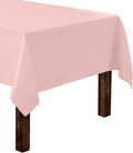 Gee Di Moda Rectangle Tablecloth - 60 x 102 Inch Pink Table Cloth for 6 Foot Rectangle Tables - Heavy Duty Washable Fabric - for Holiday Party, Dinner, Weddings, Baby Shower & Events