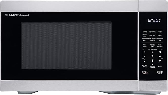 Sharp SMC1162KS 1.1 cu. ft. 1000W Stainless Steel Countertop Microwave Oven