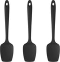 U-Taste Silicone Spoon Spatula Set of 3, 600°F High Heat Resistant, Black