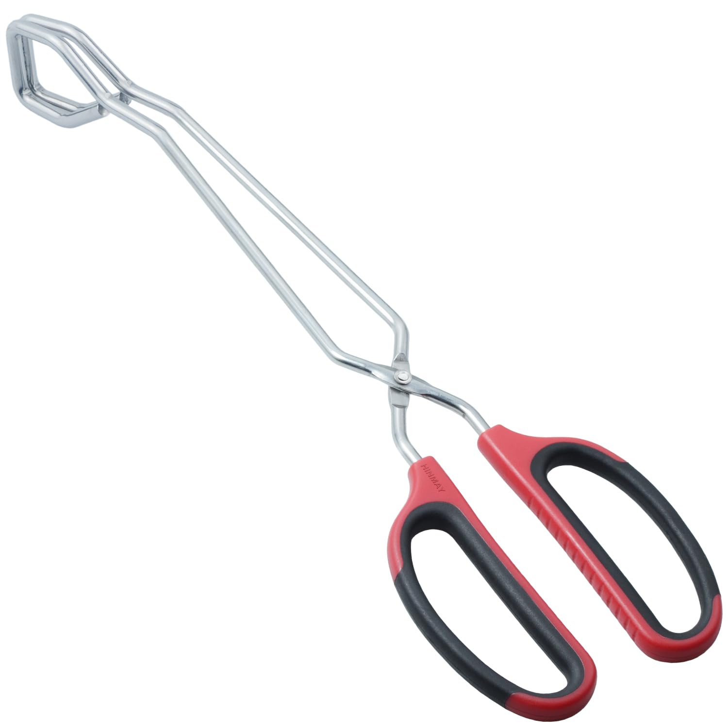 HINMAY 13-Inch Stainless Steel Scissor Tongs with Comfort-Grip Handle