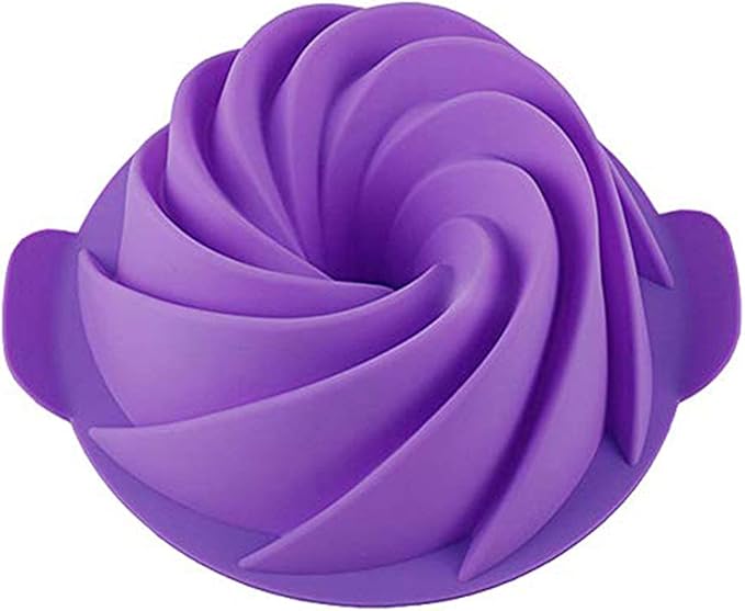 SHEbaking Silicone Jello Molds Non Stick Baking Mold, Fluted Tube Cake Pan Bakeware for Jello, Gelatin, Mousse and Cakes, BPA Free