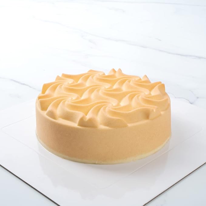 Pastry Tek 6.8 Inch Swirl Cake Pan, 1 Oven-Ready Silicone Bundt Cake Pan - Flexible, Freezable, White Silicone Small Cake Mold, Easy Release, For Baking Desserts - Restaurantware