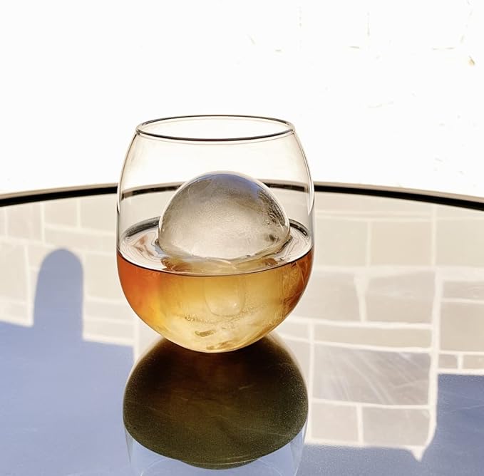 Ball Ice Cube Tray and Big Cube Molds for Whiskey, Slow Melting Set