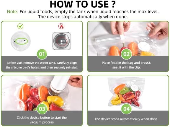 Reusable Vacuum Sealer Bags for Food, 20 BPA-Free Medium (10 x 11in) Food Storage Bags, Freezer, Odor-Resistant, Leak-Proof, Compatible with Vacuum Sealers