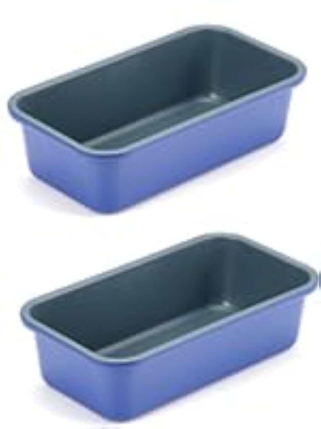 Monfish loaf pan baking bread 1lb loaf bread pans for home baking cake 9x5inch set of 2 haze blue non stick coating Royal blue carbon steel
