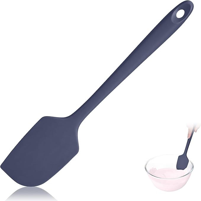 Lilybeam 600ºF Heat Resistant Large Baking Silicone Spatula, Midnight Blue