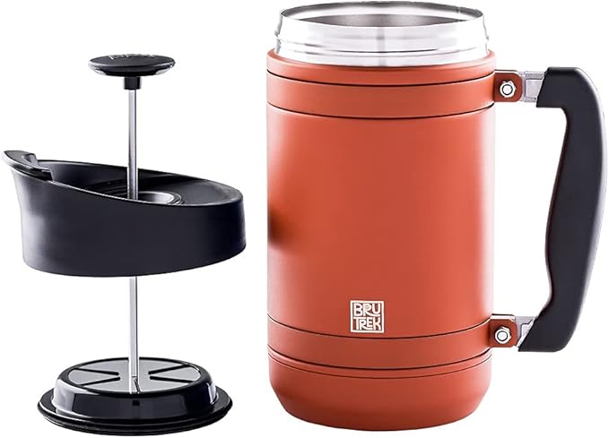 BruTrek by Planetary Design | BaseCamp French Press | 32 fl.oz - Red Rock