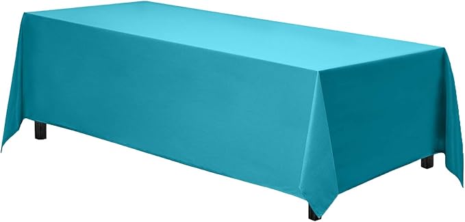 Gee Di Moda Rectangle Tablecloth - 90 x 156 Inch Caribbean Table Cloth for 8 Foot Tables with Floor-Length Drop - Heavy Duty Washable Fabric for Holiday Party, Dinner, Weddings & Baby Shower