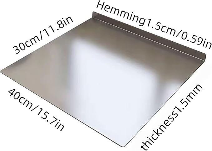 Large Stainless Steel Cutting Board for Cutting Meat, Choppers, Vegetables, Fruits, Bread and Baking Easy to clean, Easy to store, Dishwasher safe (30 * 40)