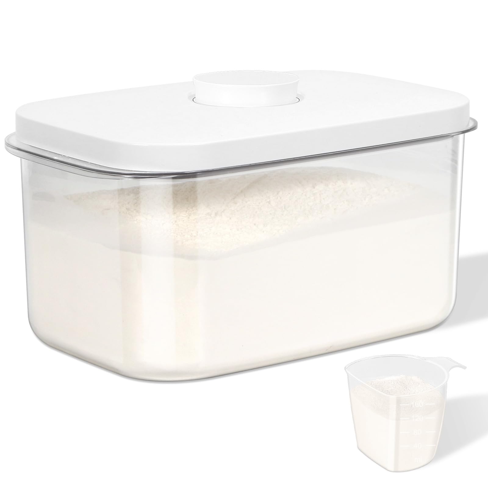 Airtight 12 Lbs Flour Sugar Storage Containers 6.34 Qt Rice Holder BPA Free