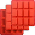 Silicone Loaf Pan, Non-Stick Mini Bread Pan, 12 Cavity Silicone Bread Baking Mold, for Loaf Cake, Bread, Meatloaf, Pack of 3