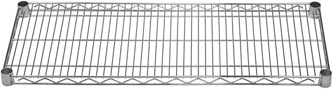 Shelving Inc. 14" d x 36" w Chrome Wire Shelving with 2 Tier Shelves