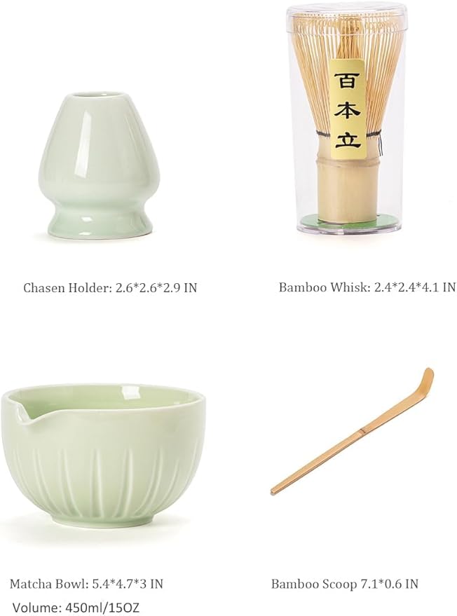 TANG PIN Matcha Set - Match Bowl and Whisk, 15 OZ Matcha Whisk Set