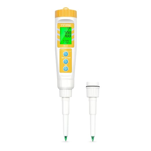 YINMIK Digital pH Meter with Extra Replaceable pH Probe Food pH Checker