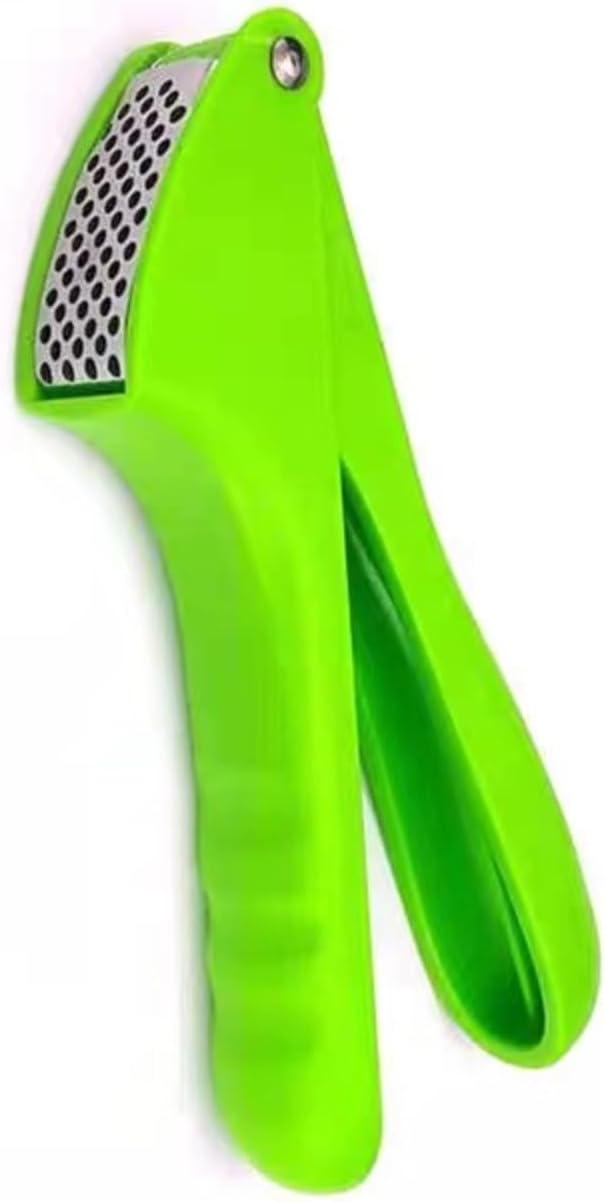 HXLIANG Garlic Press Dicer Wheel, Plastic Garlic Masher, Simple Household Manual Kitchen Tool with Garlic Press Box (rotundity)