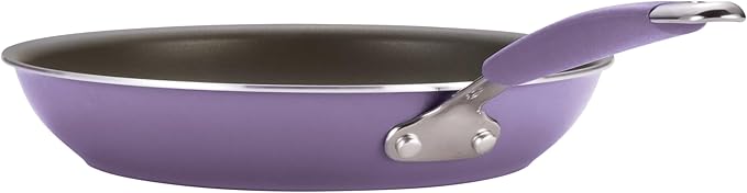 Rachael Ray Cucina Nonstick Cookware, Lavender Purple Pots and Pans Set, 12-Piece