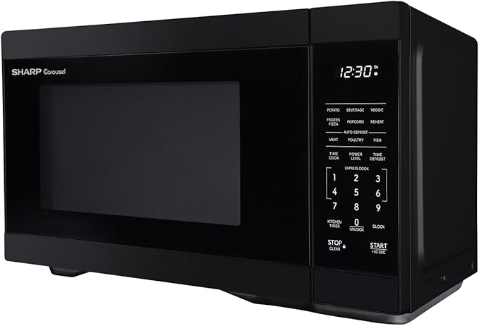 Sharp SMC1161KB 1.1 cu. ft. 1000W Black Countertop Microwave Oven