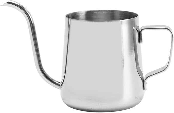 Pour Over Coffee Kettle, 8.5oz Stainless Steel Gooseneck Spout Pour Over Coffee Kettle, Long Narrow Drip Spout Coffee Tea Pots for Pour Over Coffee, Home Brewing, Camping (8.5oz, Silver)