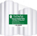 O2frepak 6RL Vacuum Sealer Bags Rolls 8"x20'(3)+11"x20'(3) for Food Storage