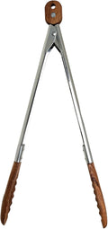 Wooden Tongs for Cooking with Walnut Tips, Serving & Salad Tongs