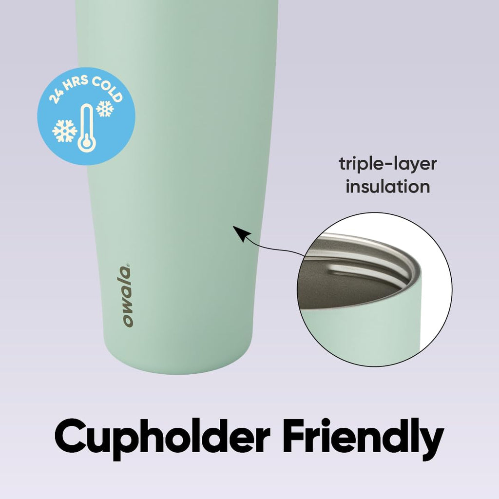 Owala FreeSip Tumbler - Stainless Steel - 40-oz. - Green (Eucalyptus)