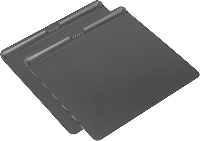 GoodCook AirPerfect Insulated Cookie Sheets Set of 2 Nonstick Carbon Steel Construction Pans for No-Burn Baking with Ergonomic Grip, 16 x 14-Inch, Gray