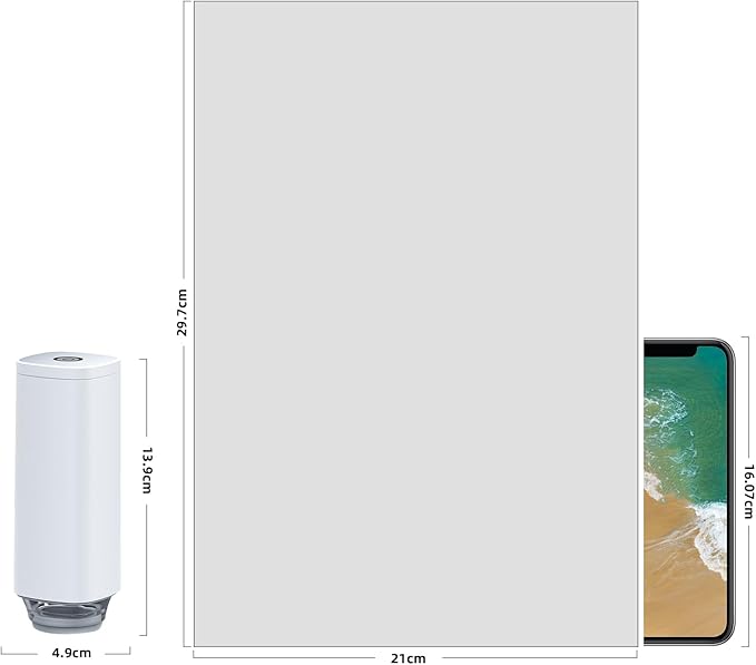CABIBOX Compact Vacuum Sealer Machine, Automatic Food Vacuum Pump, Portable Vacuum Sealer Machine for Food Storage and Preservation