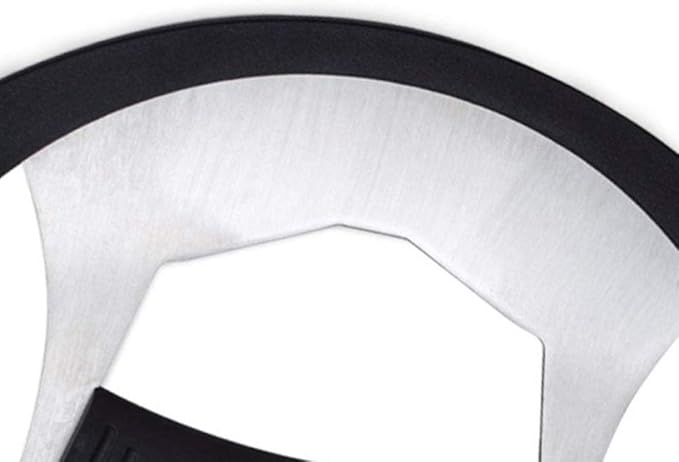 TLIOCAS Mezzaluna Salad Chopper,Stainless Steel Mezzaluna Knife Razor Sharp Rocker Slicer with Protection Cover Vegetable Chopper Mincing Cutter for Pizza Cheese Onion Carrot Pepper Garlic