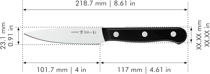 Henckels Solution 4-Inch Paring Knife, Razor-Sharp, German Engineered