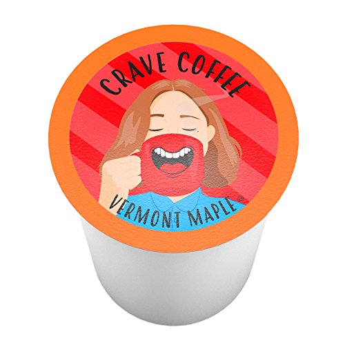Crave Beverages Flavored Coffee Pods, Compatible with Keurig K-Cup Brewers, Single Serve Vermont Maple, 100 Count