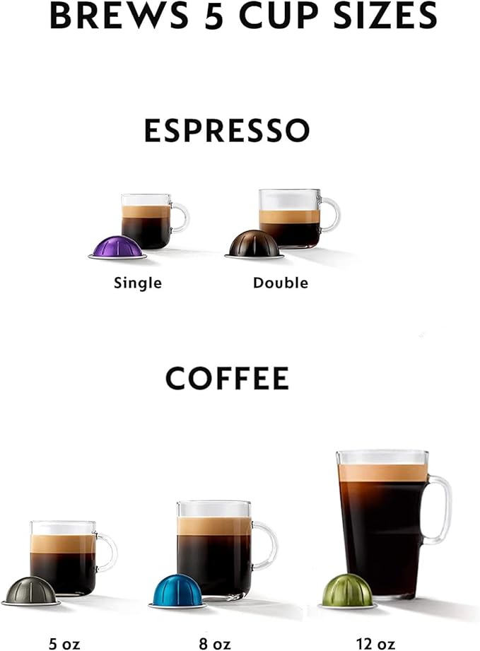 Nespresso Vertuo Pop+ Coffee Machine with Milk Frother, Liquorice Black