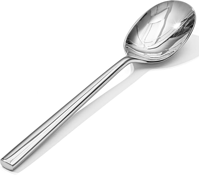 KINGSTONE 12 Piece Dinner Spoons Set, Stainless Steel Spoons