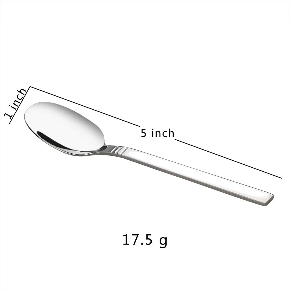Fiazony 12-Piece Demitasse Espresso Spoons, Mini Coffee Spoon, 5 Inches