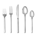 Fortessa Arezzo 18/10 Stainless Steel Flatware, 60 Piece Place Setting (Service for 12), Silver